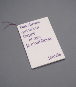 Des choses qui m'ont marqué Camille Moreau | Design graphique 